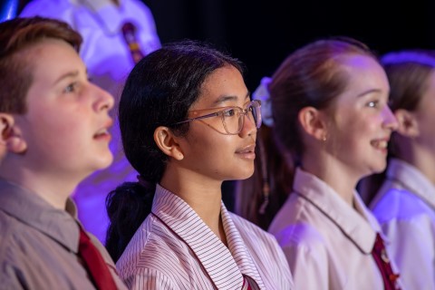 Choir at a performance.