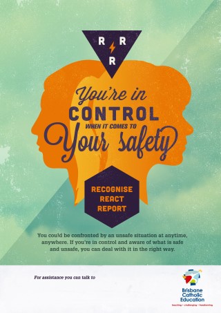 Student protection promotional poster.